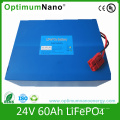 24V Litium-Ion Batterie 24V 60ah LiFePO4 Battery with Various Cases